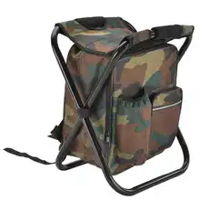 Outdoor Fishing Chair Table Folding Camping Stool Portable Backpack With Cooler Insulated Picnic Hiking Seat