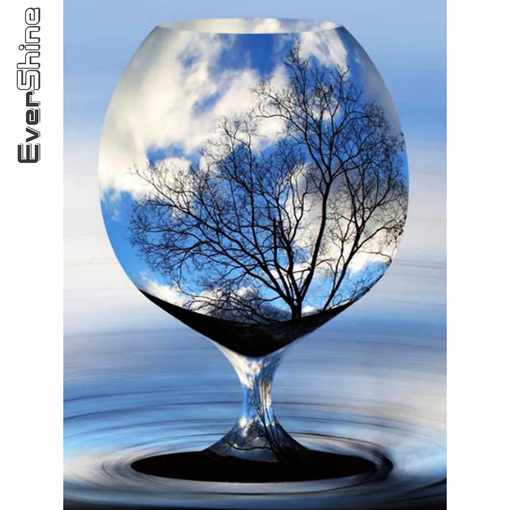 

Evershine 5D Diamond Embroidery Cup Scenery Rhinestone Picture Diamond Painting Tree Cross Stitch Hobby DIY New Arrival Crafts