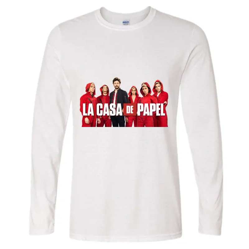 La Casa De Papel футболка Money Heist Tees сериал Футболка мужская из чистого хлопка House Of paper Homme