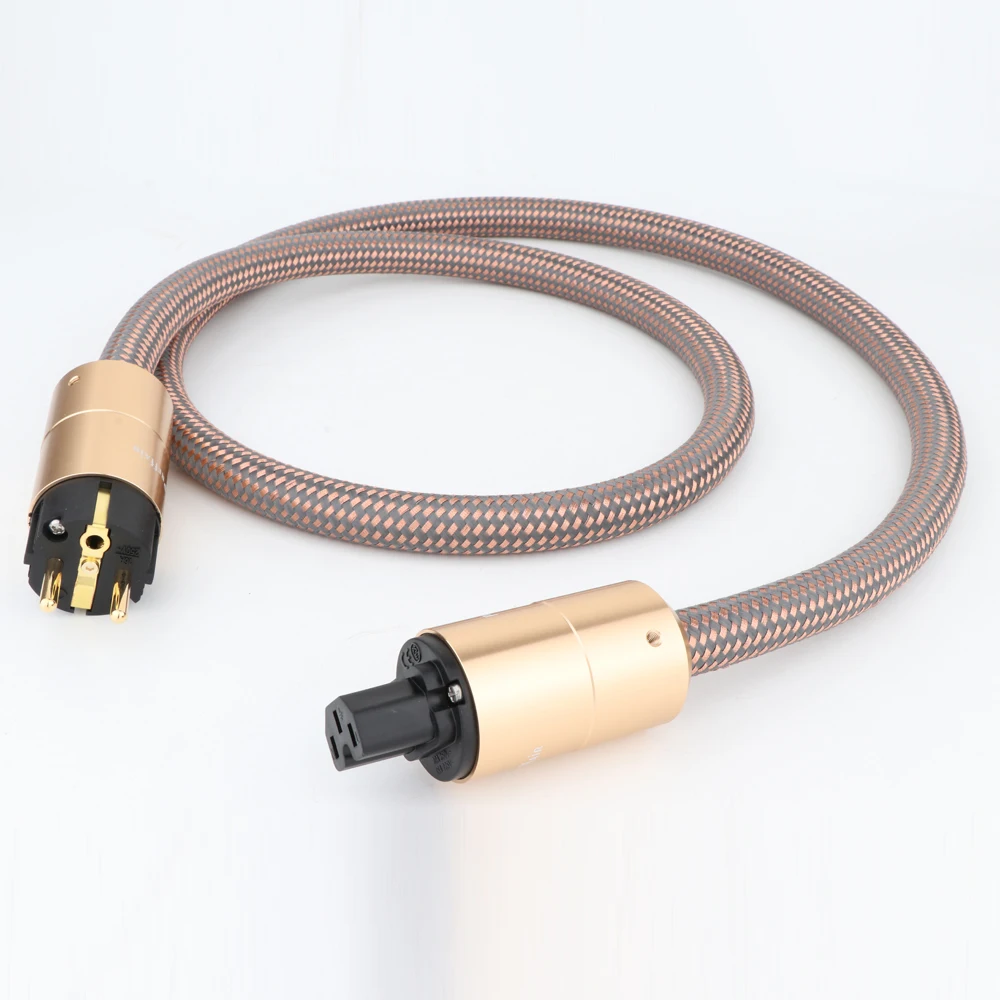 HI End HIFI сетевой кабель переменного тока Европейская линия питания Schuko шнур