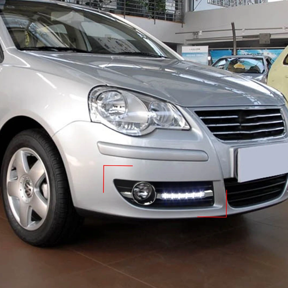 Автомобильный мигающий фонарь для Volkswagen VW Polo 2005 2006 2007 2008 2010 светодиодный дневный