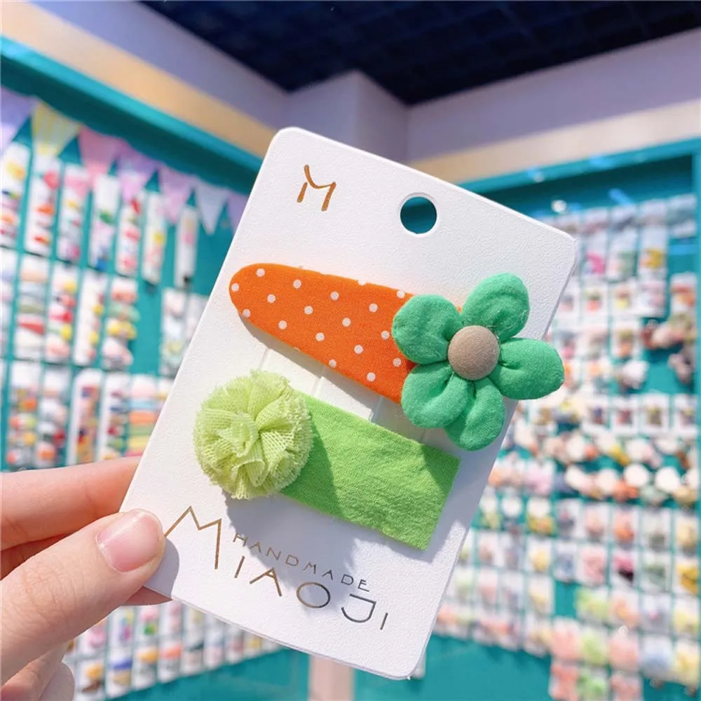 

Children Flower Lattice Hairpin Baby Solid Color Barrettes Lace Ball BB Clip Water Drop Dot Hair Clip Kids Hair Accessories