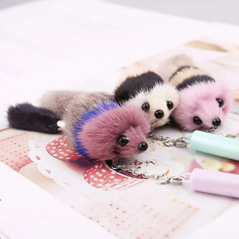3pcs/set Kawaii Cartoon Mouse Plush Pendant Gel Pens Black Ink Signature School Office Stationery Gift | Канцтовары для офиса и