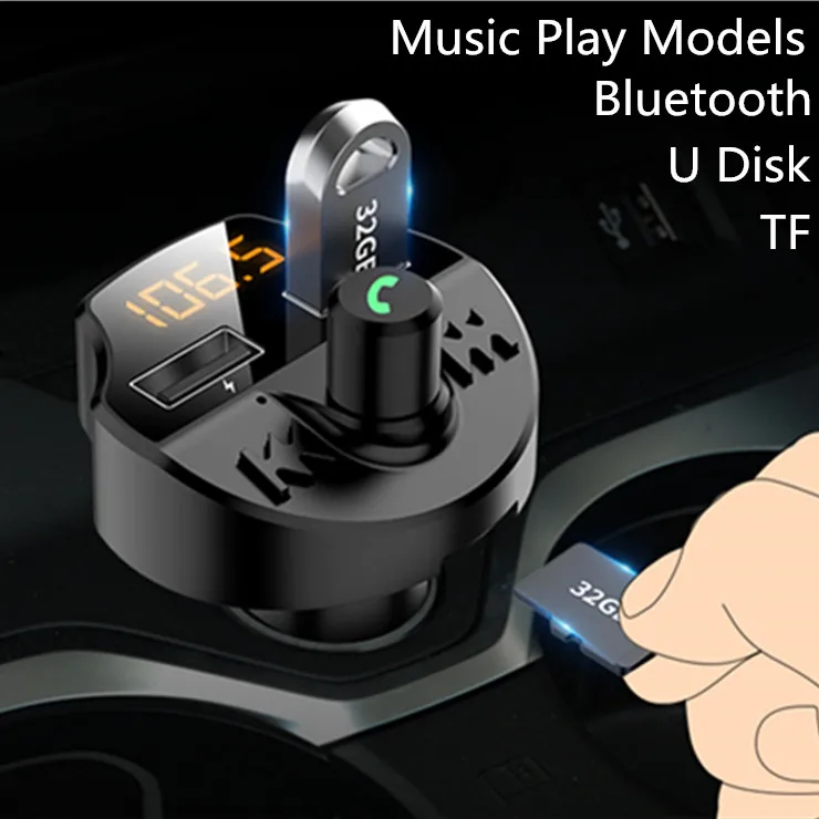 FM модулятор Автомобильный с поддержкой Bluetooth 5 0 и 2 мя USB портами|FM-трансмиттеры| |