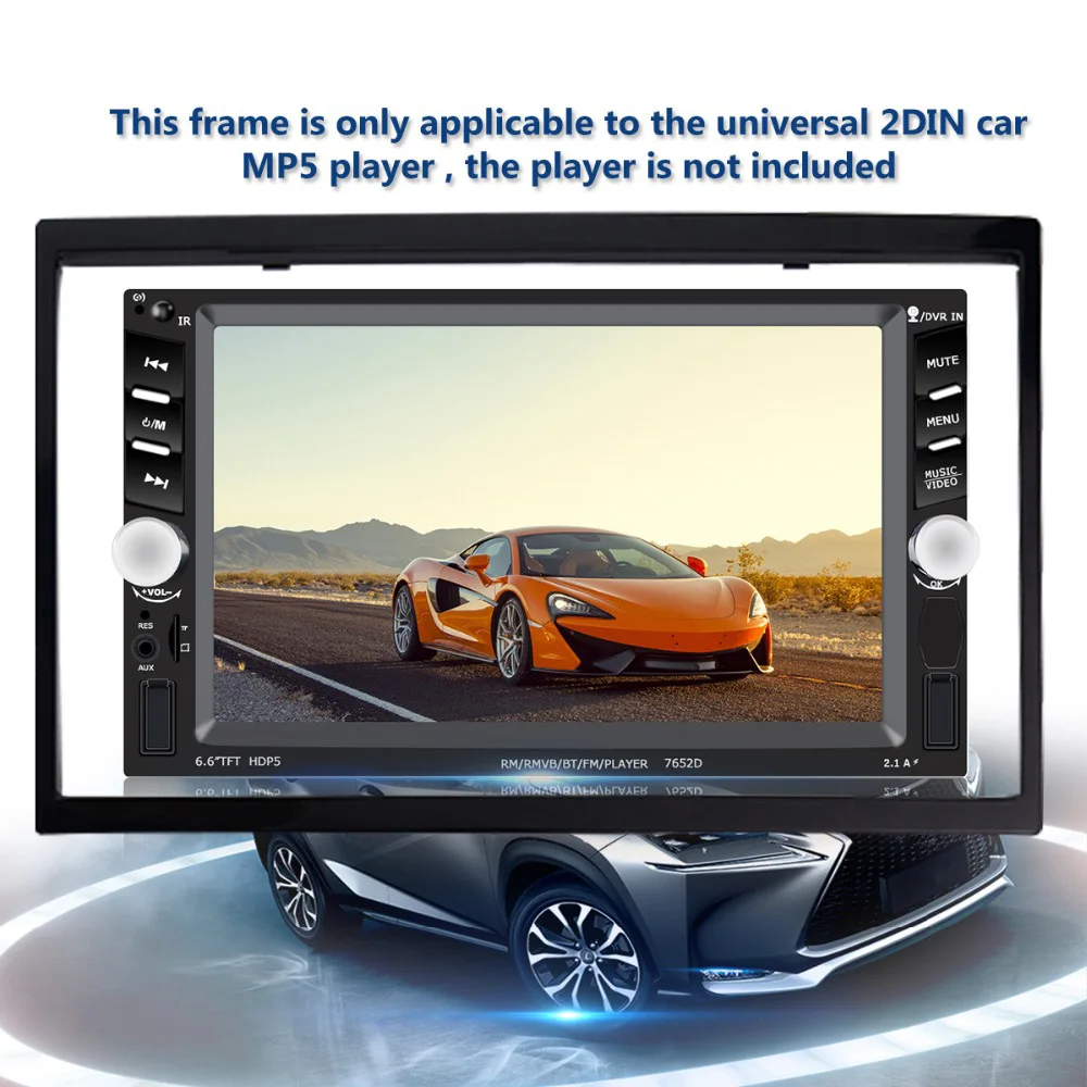 Универсальная автомобильная магнитола с пластиковой рамой 2 Din HD 7 &quotсенсорный