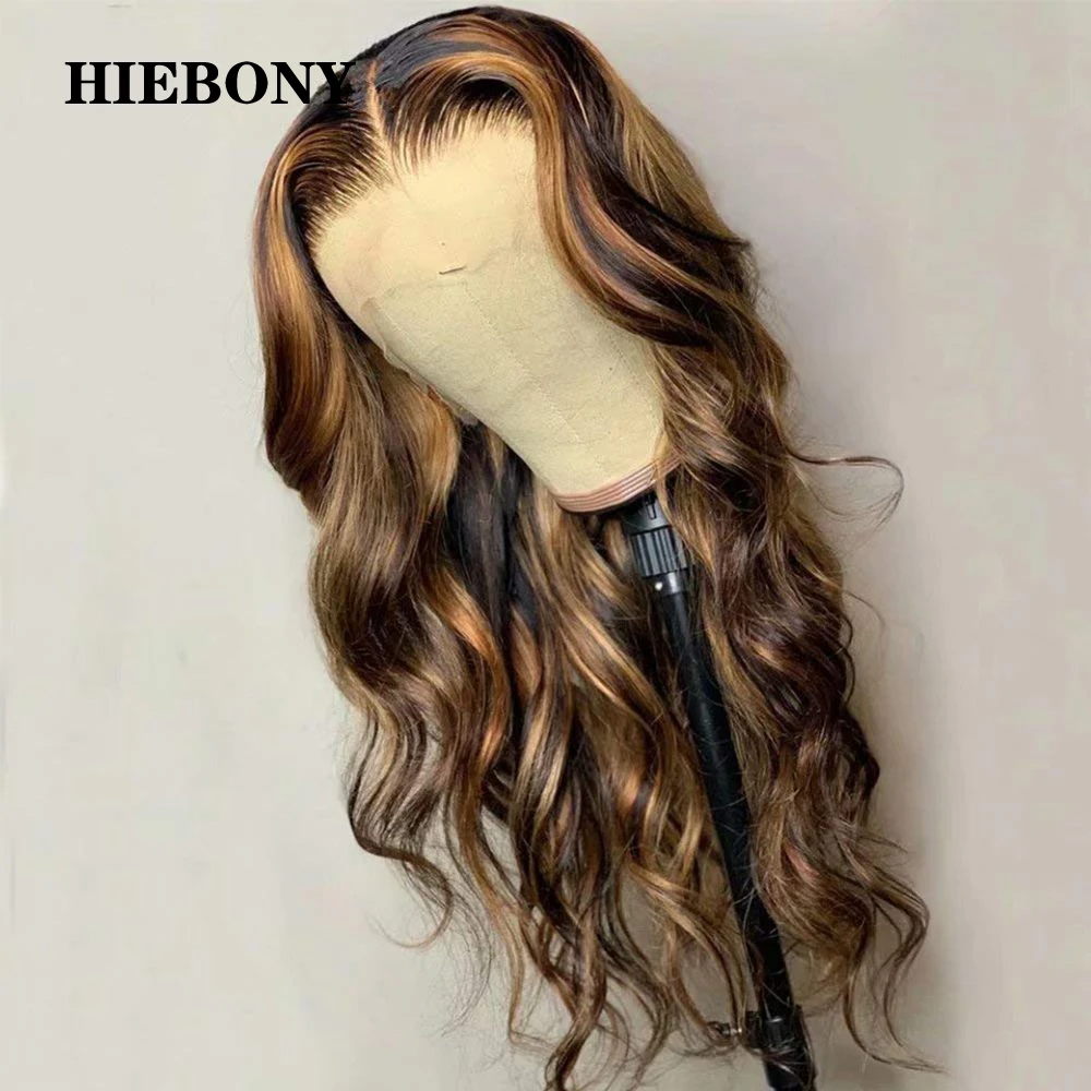 

Highlight 1B27 Lace Front Human Hair Wigs with Baby Hair Brazilian Loose Wave 13x6 Highlight Wavy Lace Front Wigs Bleached Knots