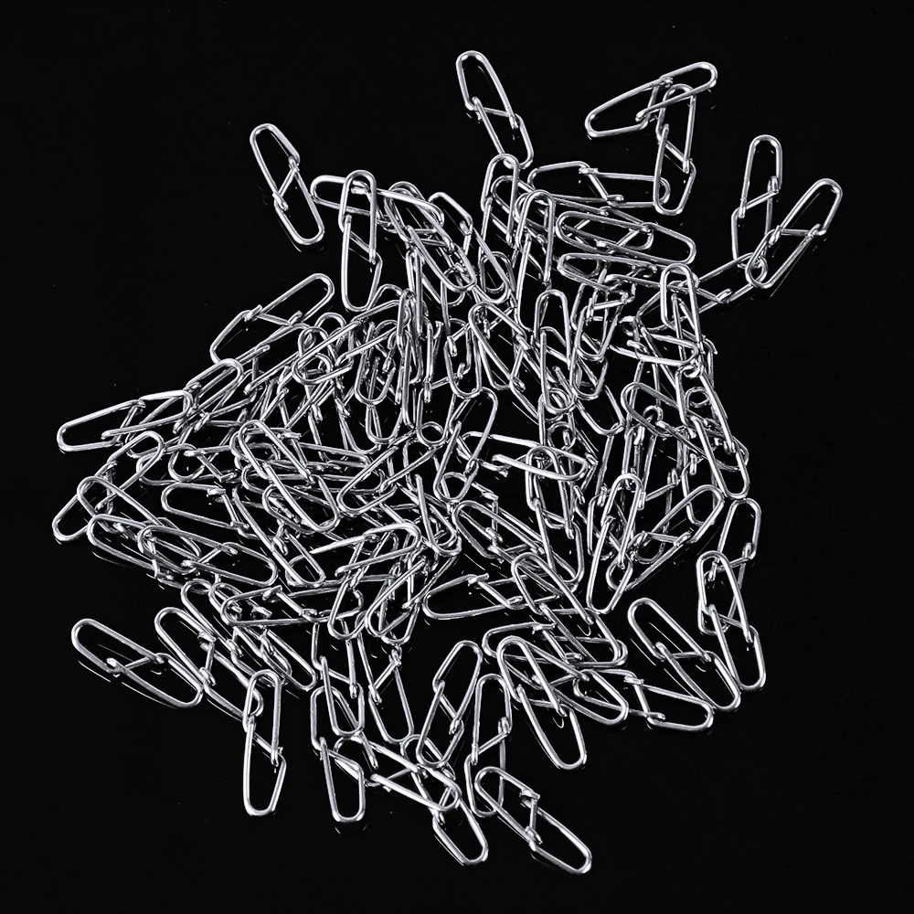 

PROBEROS 1000pcs Barrel Fishing Swivel Safety Snap 12mm-28.5mm Diamond Snap Swivel Snap 0#-6# Fishing Swivels Fishing Tackle