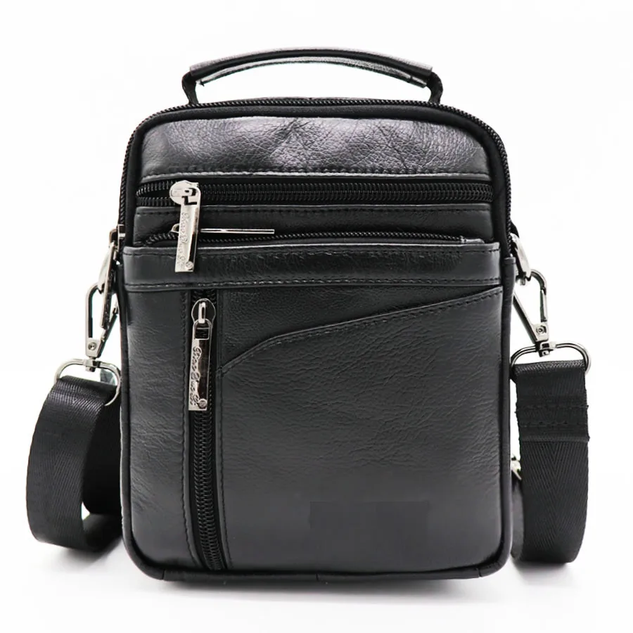 Брендовая мужская сумка через плечо из натуральной кожи мессенджер воловьей