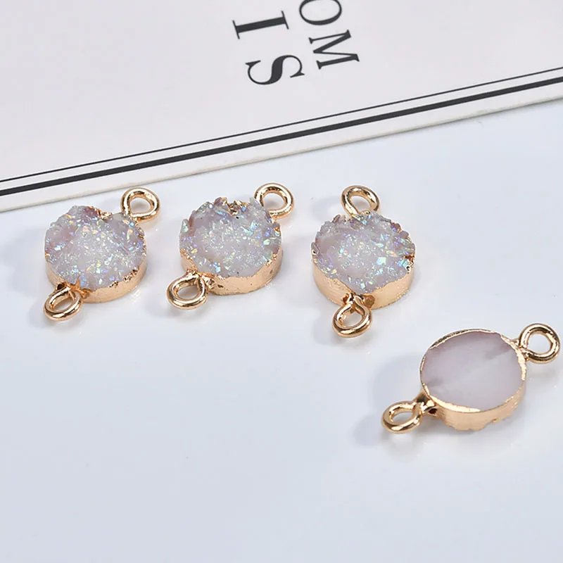 Новая Корейская версия простой иллюзии цвет Луна двойной кулон аксессуары DIY