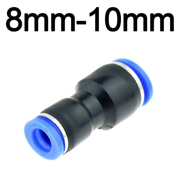 8mm-10mm Воздушный Пневматический 10 мм 8 мм 6 мм 12 мм 4 мм 16 мм OD шланг Труба одно касание толчок в прямые газовые фитинги Пластиковые быстрые разъемы фитинг - Цвет: 8mm-10mm