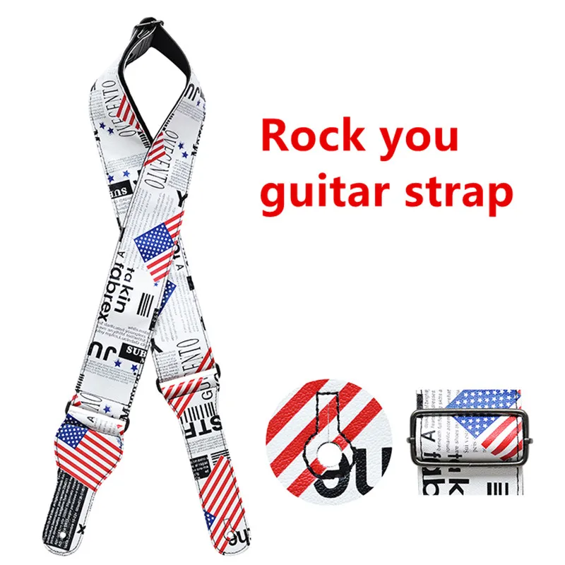

S152 Fashion Thick Strap Folk Guitar Strap Electric Guitar Acoustic Guitar Strap