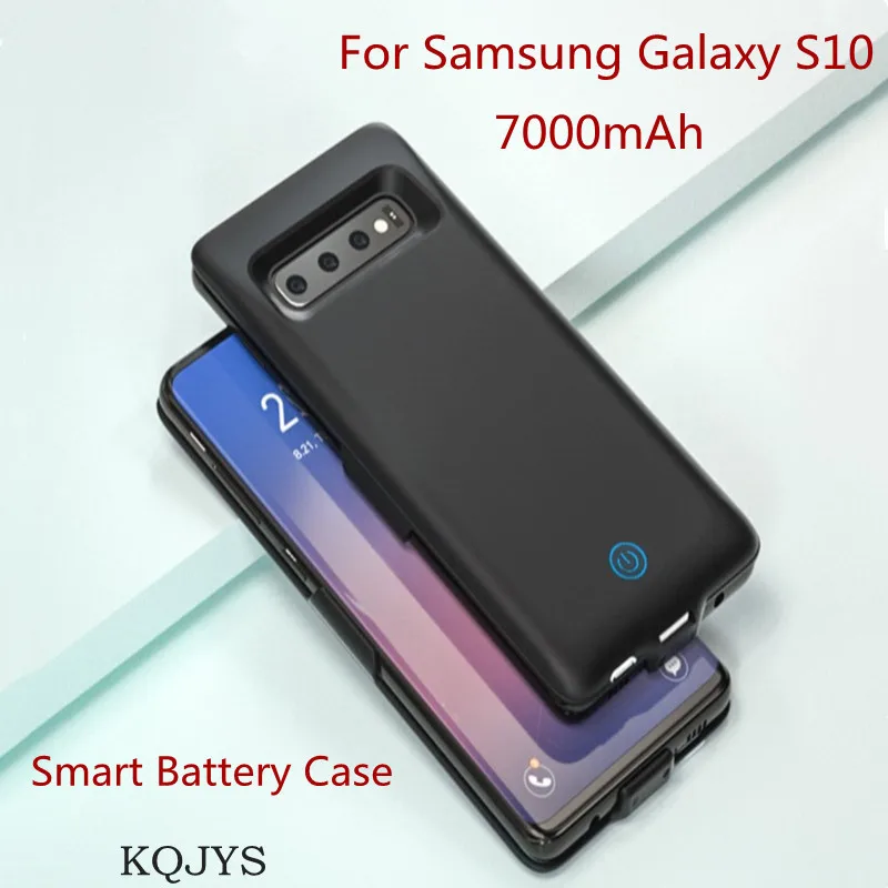 KQJYS 7000 мА портативное зарядное устройство чехол для Samsung Galaxy S10 аккумулятора Чехлы