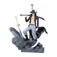 anime one piece dracule mihawk figurine combat ver pvc action figure collection model toys gift for collectible model kids