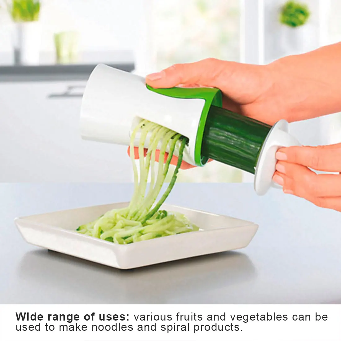 

Portable Vegetable Slicer Handheld Spiralizer Peeler Spiral Slicer Stainless Steel for Potatoes Spaghetti Kitchen Accessories