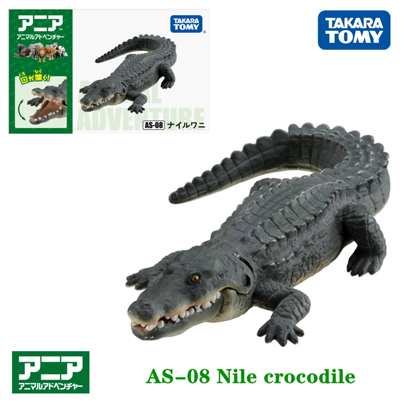 

Takara Tomy ANIA Animal Advanture AS-08 нильский крокодил каучуковая Детская образовательная мини-фигурка игрушка