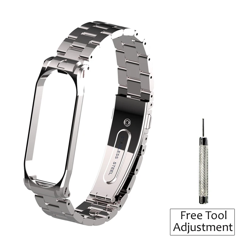 style 1 silver Браслет Amazfeel для mi band 4 металлический ремешок mi band 4 ремешок на запястье из нержавеющей стали ремешок для mi band 3 mi band 3 ремень - Цвет: style 1 silver