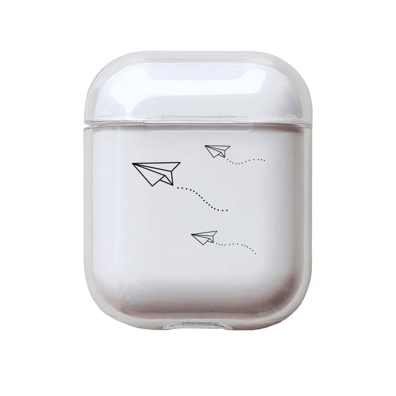 Мягкий силиконовый роскошный чехол Air Pods для Apple airpods чехол Милые простые линии прозрачный чехол Airpods в наушниках аксессуары