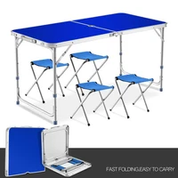 outdoor folding table and chair multifunction camping desks portable ultra light simple push activity aluminum alloy small table