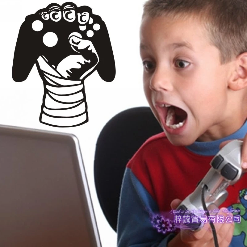 Игра наклейка на ручку Видео игровой контроллер Стикеры играть плакаты тематики