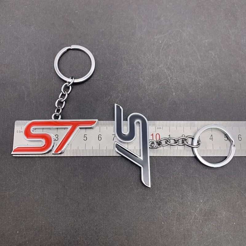3D металлический автомобильный брелок для ключей с логотипом Ford логотип ST Fiesta