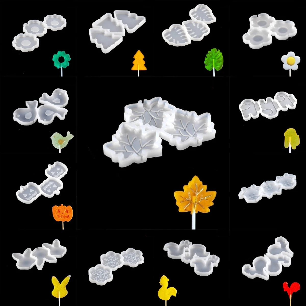 Силиконовая форма для фруктов яблок/виноград/банан/оранжевый леденец шоколадных