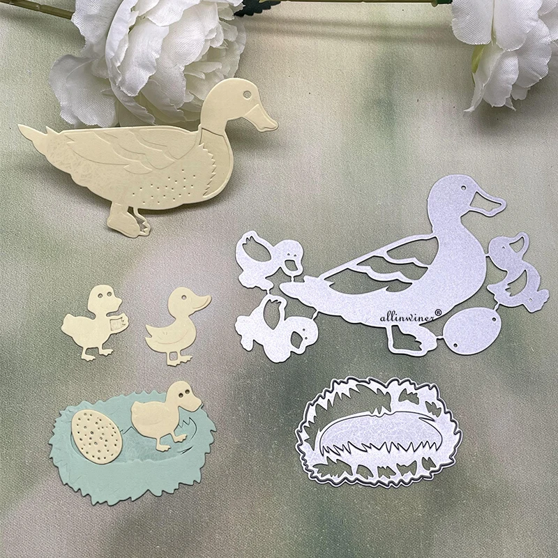 

Farm duckling family Metal Cutting Dies for DIY Scrapbooking Album Paper Cards Decorative Crafts Embossing Die Cuts