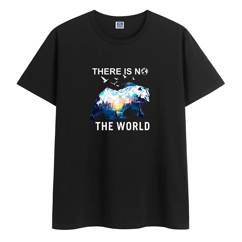 

Polar Bear Print Shirt Tshirt Summer New Gift Tshirt Men T-shirt Male Black Letter O-neck Tops Camiseta Hombre Plus Size 5XL