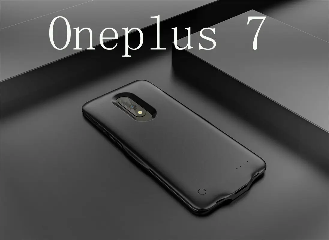 Чехол для телефона Oneplus 7 7 Pro 5000 мАч тонкая батарея зарядное устройство чехол для Oneplus 6 6T 1+ 7 резервная батарея зарядное устройство чехол для зарядки - Цвет: Oneplus 7-Black