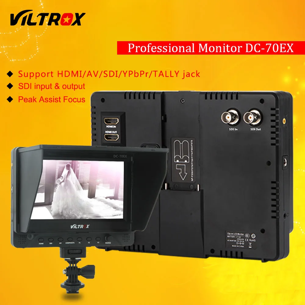 Viltrox DC-70EX Pro 7 &quot4 K HDMI SDI AV TALLY вход видео HD LCD камера монитор дисплей поле для Canon Nikon