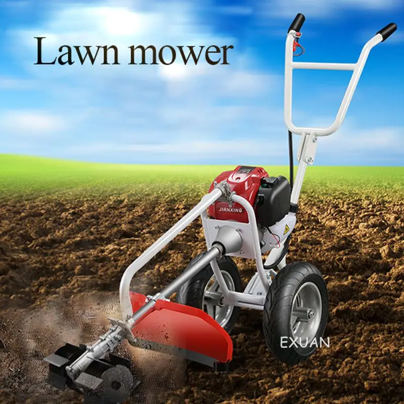 Бытовой ручной нажимная газонокосилка Портативный бензиновый культиватор