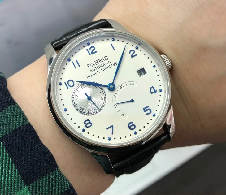 Мужские механические часы с сапфировым стеклом и застежкой бабочкой 43 мм|Мужские