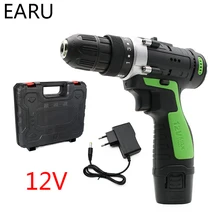 12V Max Electric Screwdriver Cordless Drill Mini Wireless Power Driver DC Lithium-Ion Battery 3/8-Inch 2-Speed Tool DIY Wood