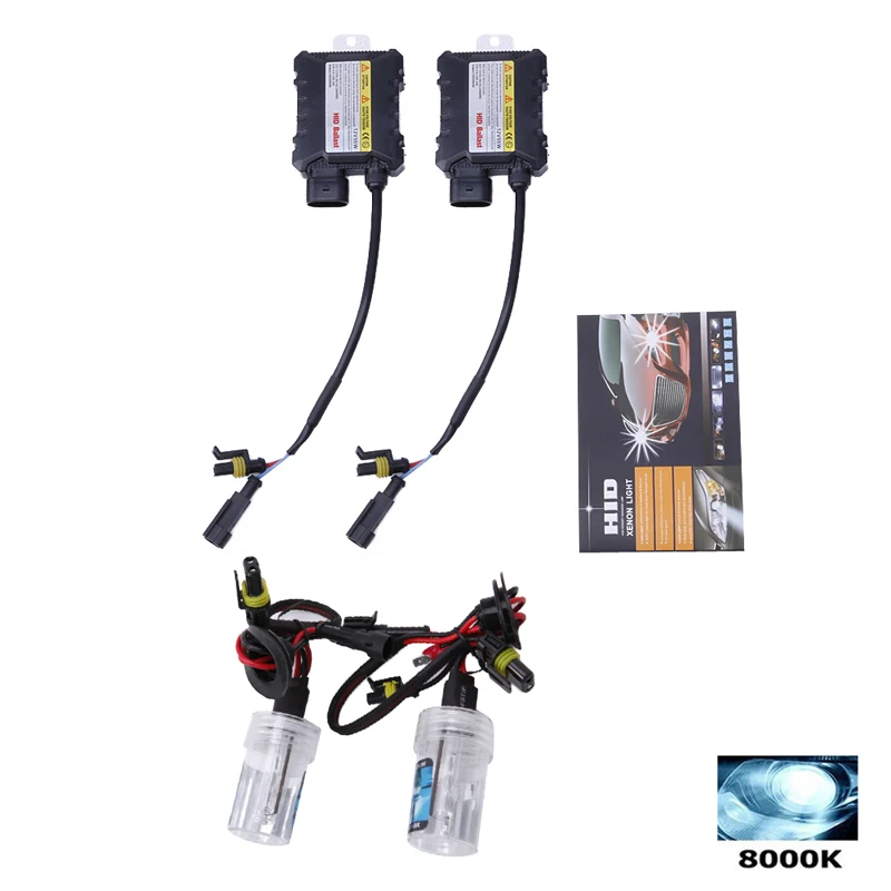 

2pcs H1 8000k HID Xenon Headlight Conversion Bulbs Kit 55W F7QB
