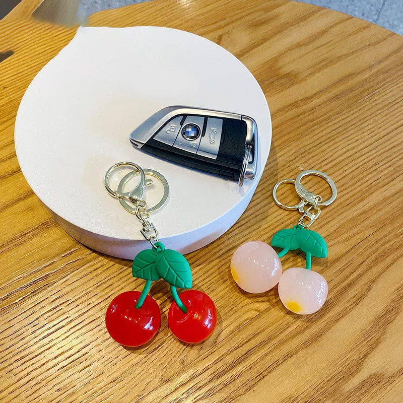 Мультяшный брелок-вишня креативный фрукт милый брелок для ключей девочек
