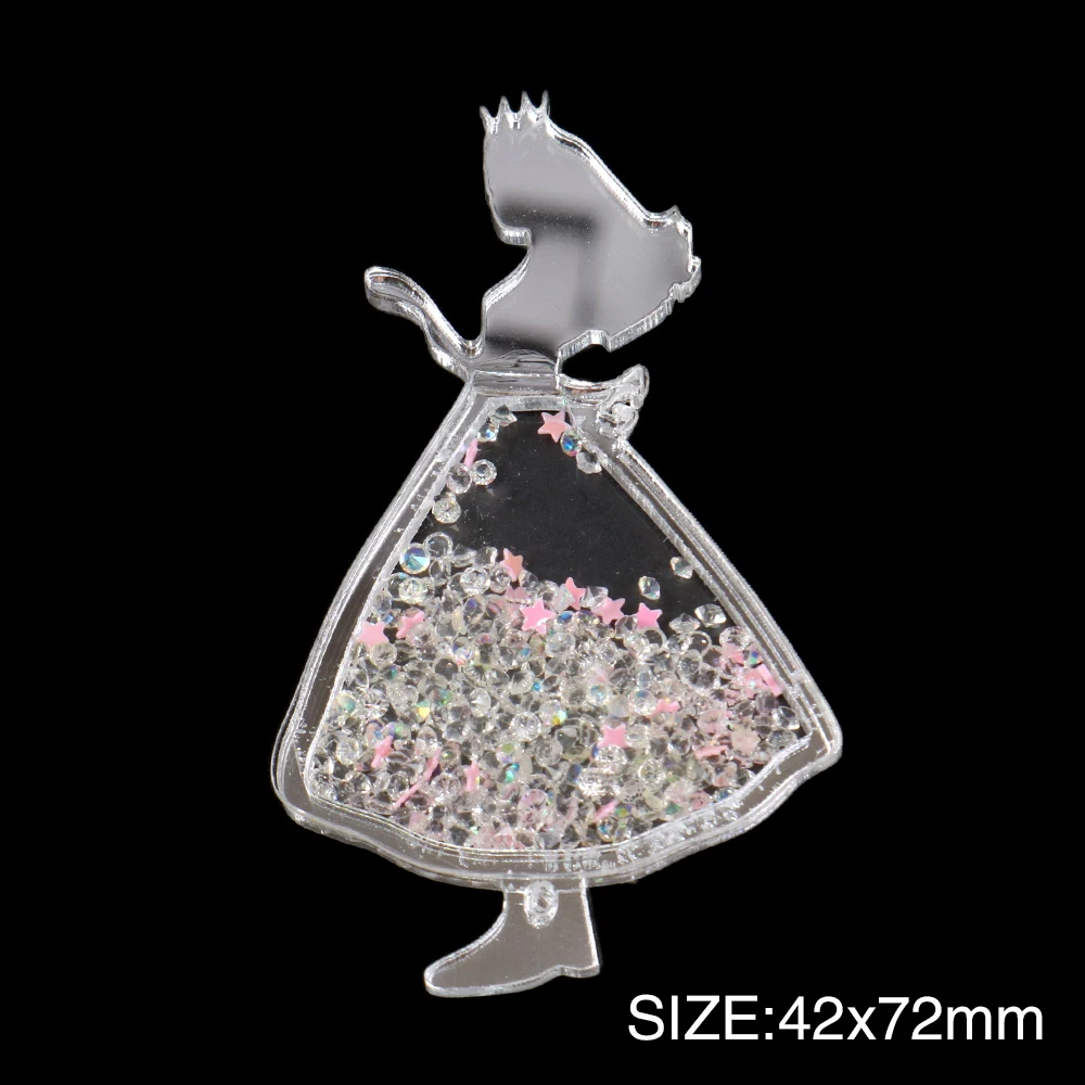 

Princesses Crown Quicksand Acrylic Planar Resin DIY Handmade For Bows Gift Crafts Home Jewelry Accessorie,1Yc17915