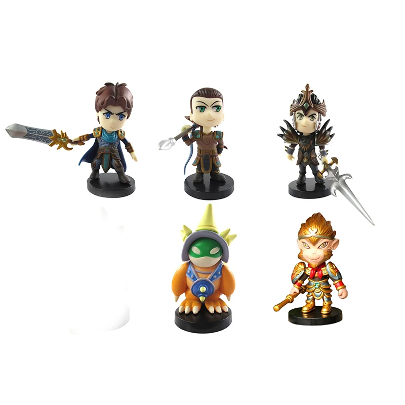 Модель игрушек ELBCOS от Demacia Jarvan IV Garen the Monkey King Sun Wukong Amumu Q 8 см ПВХ фигурки|figure model