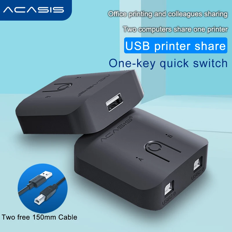 

USB-концентратор Acasis на 2 порта, Usb 2,0, 2 в 1, два компьютера