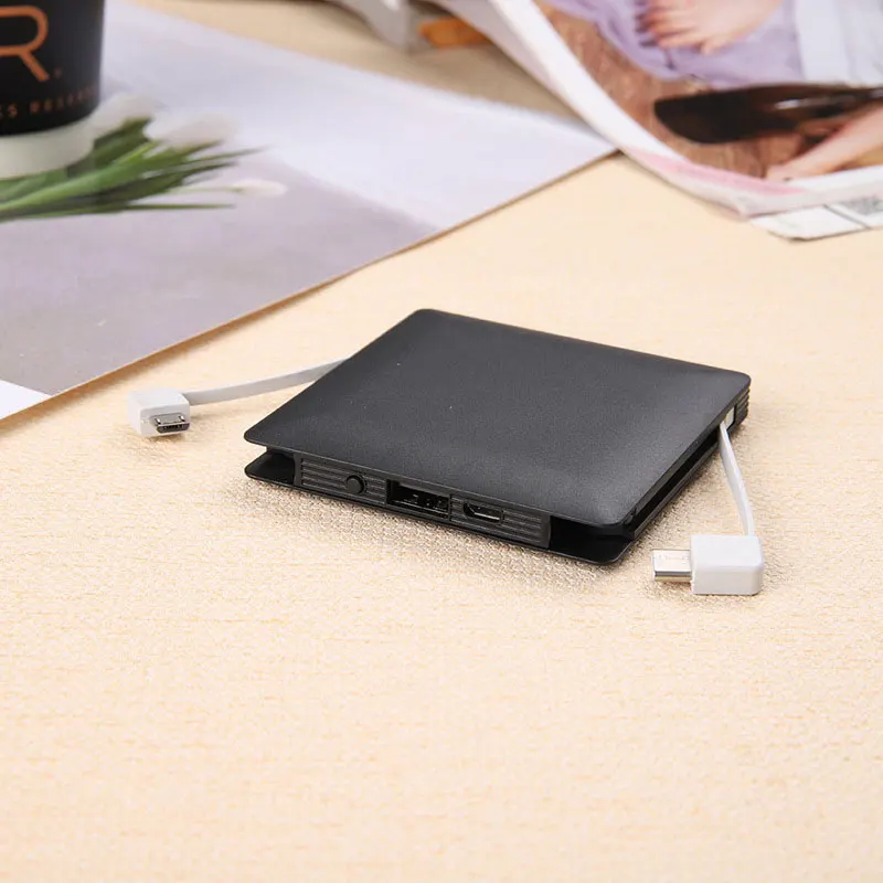Новое прибытие 5000 mAh банк питания с двойным тип-c кабелем Светодиодный дисплей Портативный зарядный внешний аккумулятор для Xiaomi Mi9