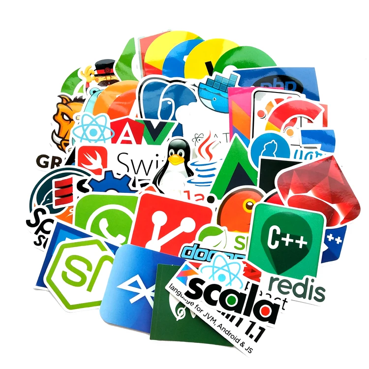 50 штук упак. Программирование Geek Hacker логотип стикер s для багажа ноутбука