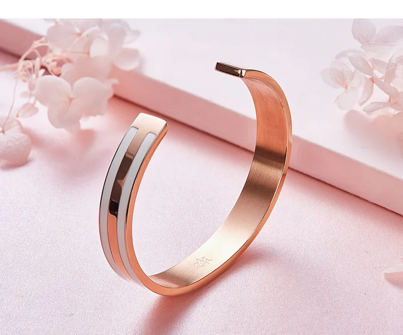 Браслет Warme Farben Swarovski с кристаллами, браслет из нержавеющей стали, розовое золото, браслет для женщин, любовь, надпись, резьба, ювелирный браслет
