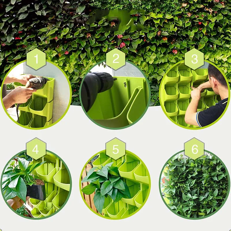 Оптовая продажа стекируемые настенные горшки для помещений и балкона настенный