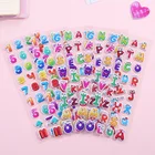 Наклейки Bubble Puffy с мультяшными животными, фруктами, сделай сам, водонепроницаемые наклейки для девочек и мальчиков, детские игрушки для детей, наклейки на ноутбук, подарки, случайные