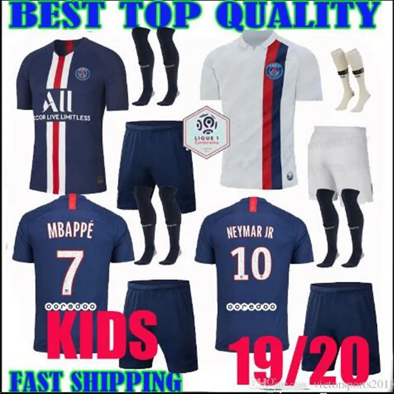 Новый комплект Детская рубашка 19/20 PSG third maillot MBAPPE soccer jersey Кавани ВЕРРАТТИ 2019 2020 Paried