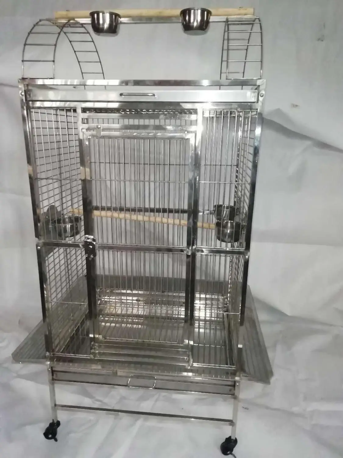 2" Х 22" Х 6" ИЗ НЕРЖАВЕЮЩЕЙ СТАЛИ ПТИЧЬЯ КЛЕТКА ДЛЯ ПТИЦ ПОПУГАЙ ИГРАТЬ
