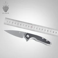 kizer folding knife ki4518 ginesis 2020 new arrivals titanium knife carbon fiber handle camping knife