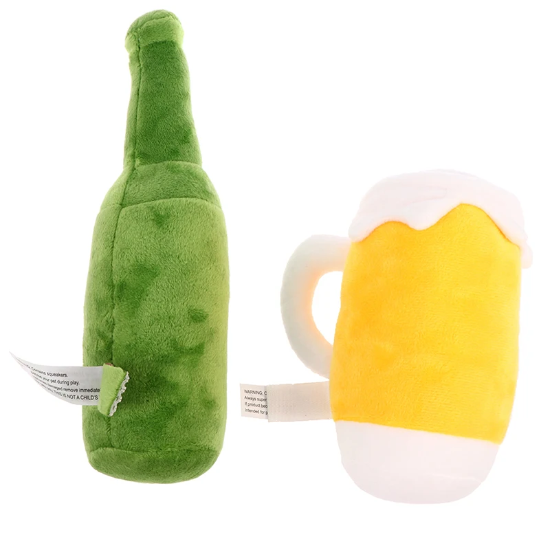 Новые плюшевые игрушки для собак устойчивые к укусам мягкая бутылка пива