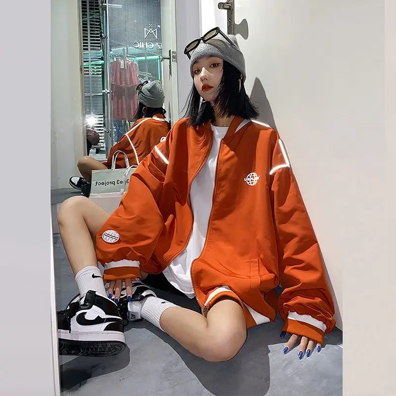 

Новинка 2021FW куртка для бейсбольной униформы для мужчин и женщин трендовая Корейская Студенческая куртка оверсайз в стиле панк универсальн...