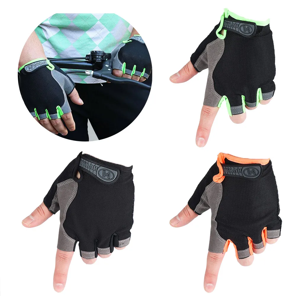 Перчатки без пальцев нескользящие спортивные перчатки велосипедные для