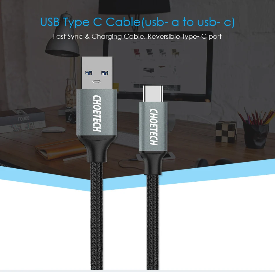 CHOETECH 0,5 м 1 м 2 м usb type-C кабель M Быстрая зарядка Usb 3,0 Usb C кабель для samsung Galaxy S9 S8 USB-C для Xiaomi Redmi huawei