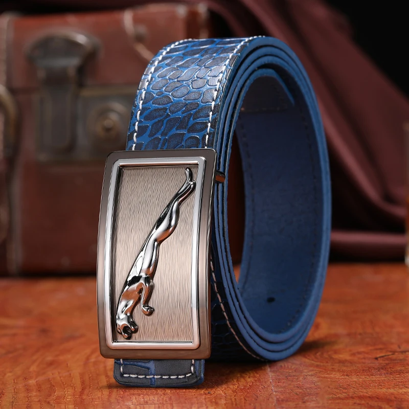 Мужской классический ремень MINGLILONG Черный Повседневный из натуральной кожи